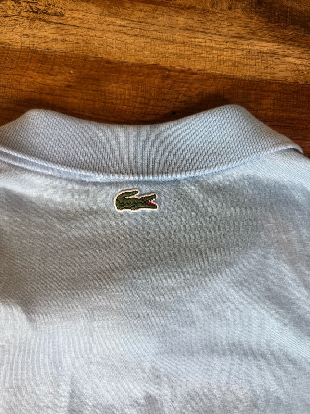 Lacoste Light Blue Piqué Polo with Signature Green Crocodile - Picture 3 of 6